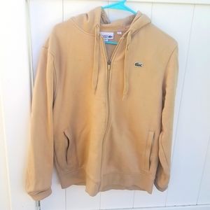 LACOSTE SPORT Men's Size L hood sweatshirt w/ front zipper and zip pockets